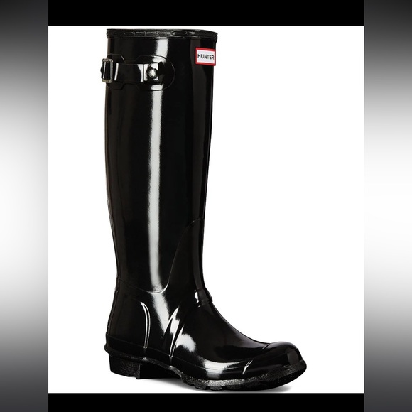 ☔️Hunter Original Tall Gloss Buckle Strap Rain Boots, New, authentic, Size9☔️ - Picture 6 of 11